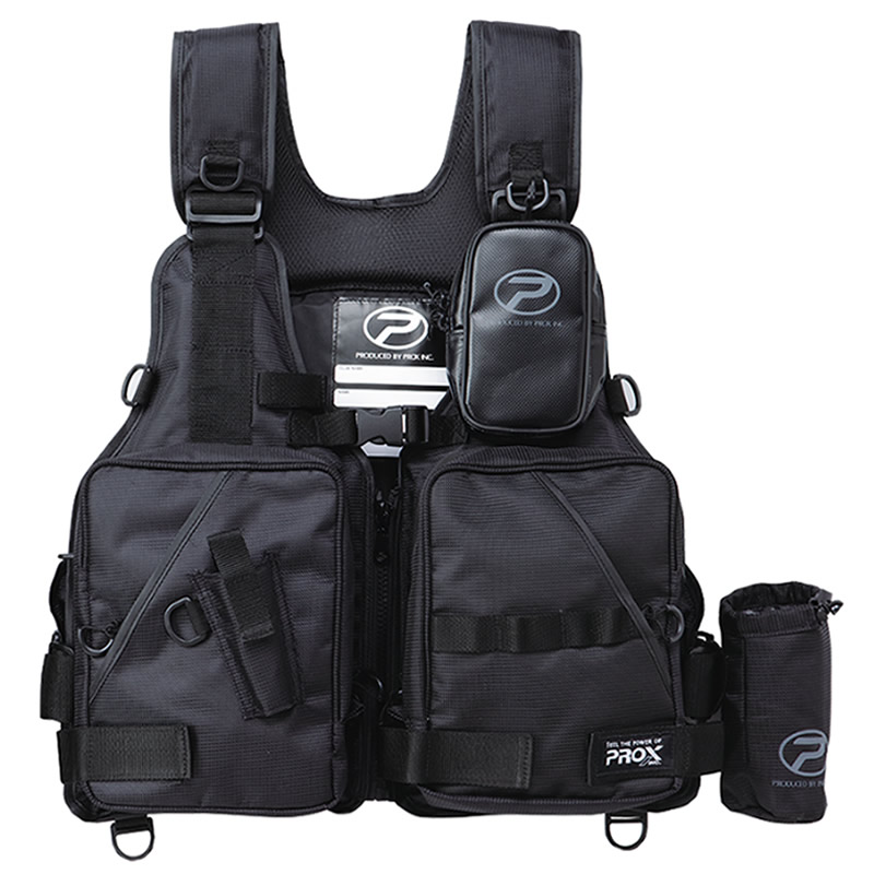 PROX Chaleco de Pesca PX313KK- Negro